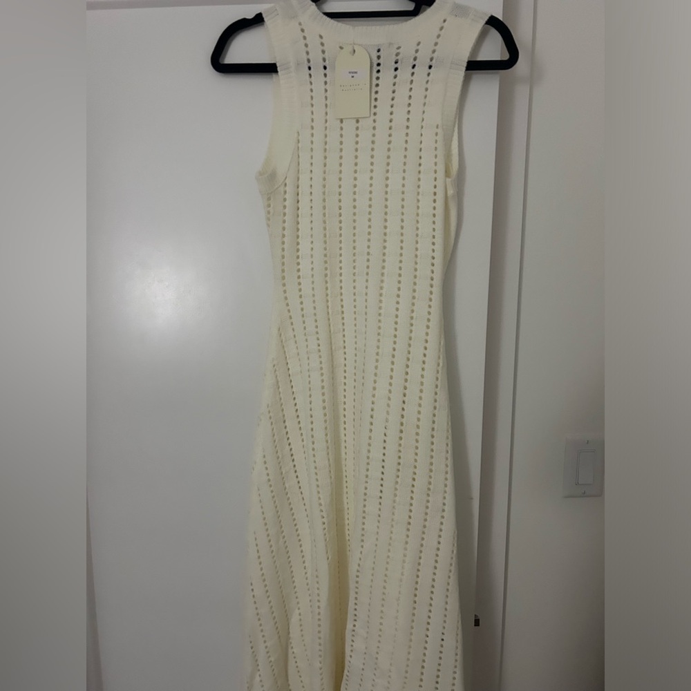 Runway scout knit maxi white dress NWT size M